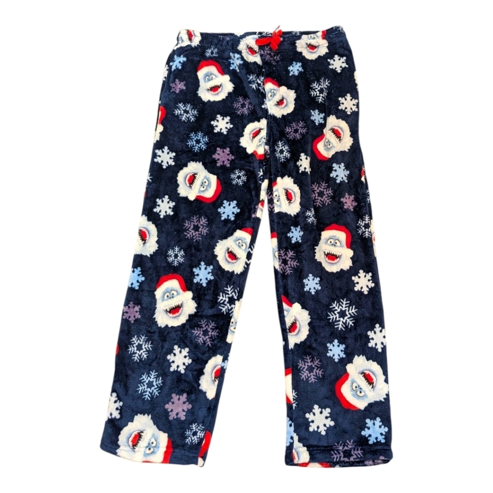 Rudolph Red-Nosed Reindeer Bumble Snowman Fleece Pajama Pants XL Christmas Fall